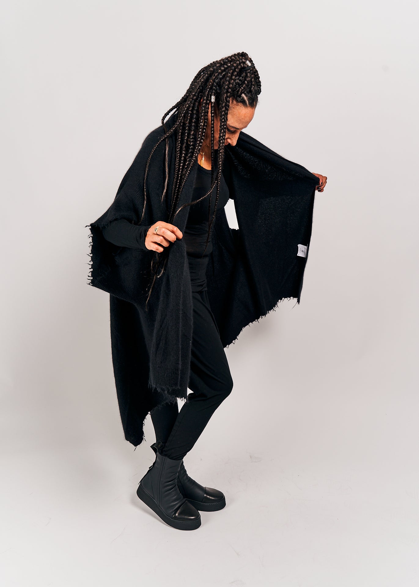 Rundholz DIP Cardigan-Shawl Black