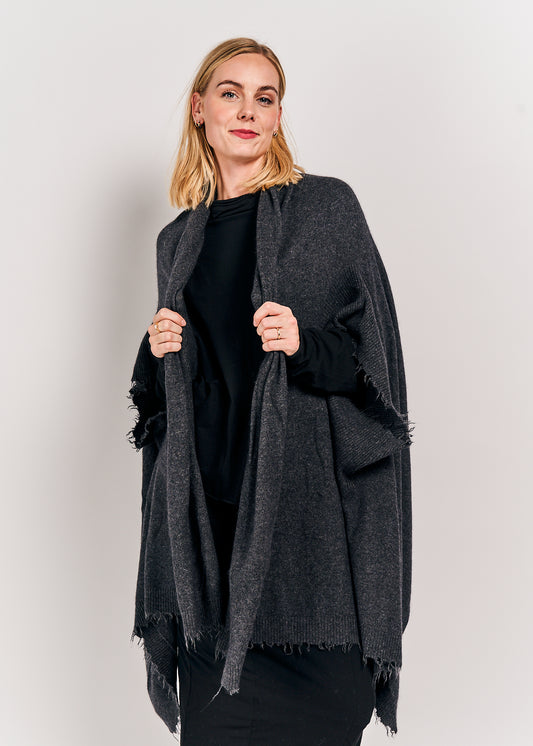 Rundholz DIP Cardigan Shawl Coal