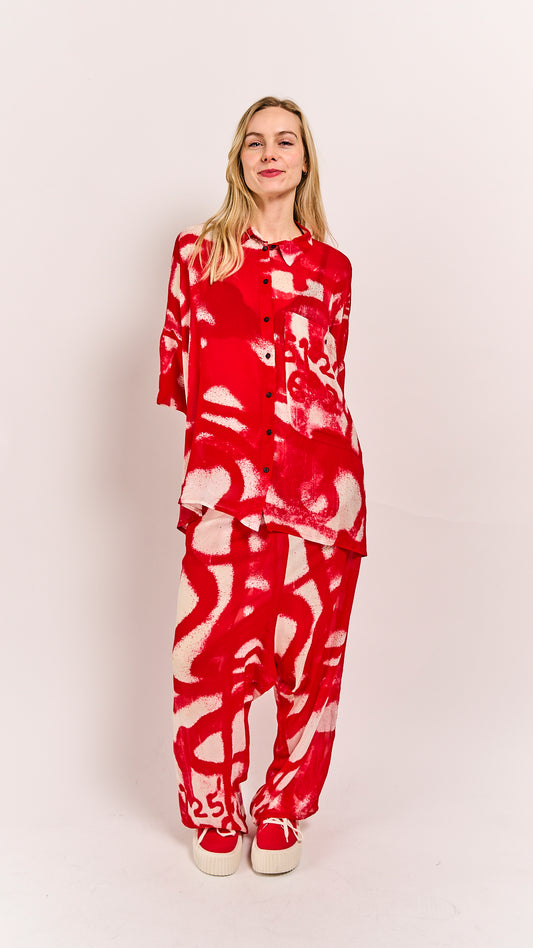 Rundholz Mainline Trousers Ketchup Print
