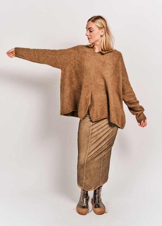 Rundholz Mainline Raccoon Pullover Camel Melange