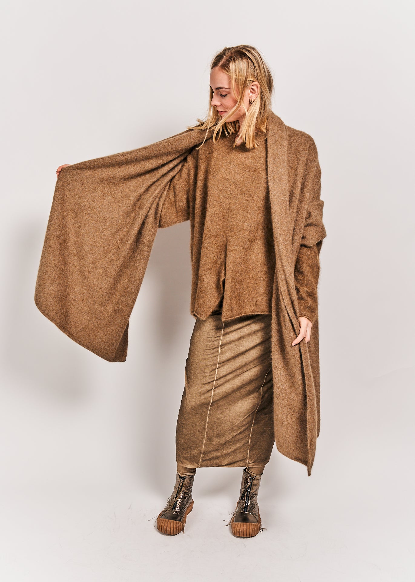 Rundholz Mainline Raccoon Scarf Camel Melange