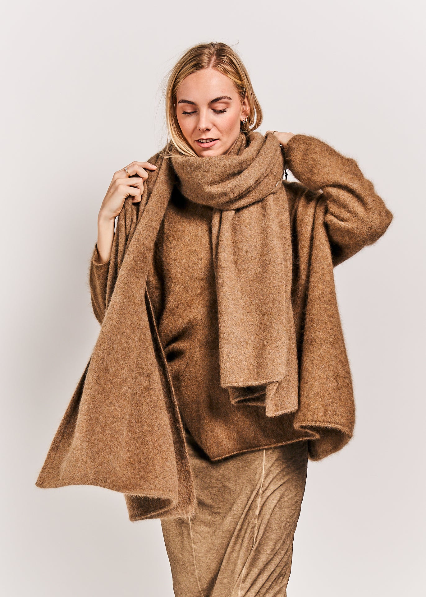 Rundholz Mainline Raccoon Scarf Camel Melange