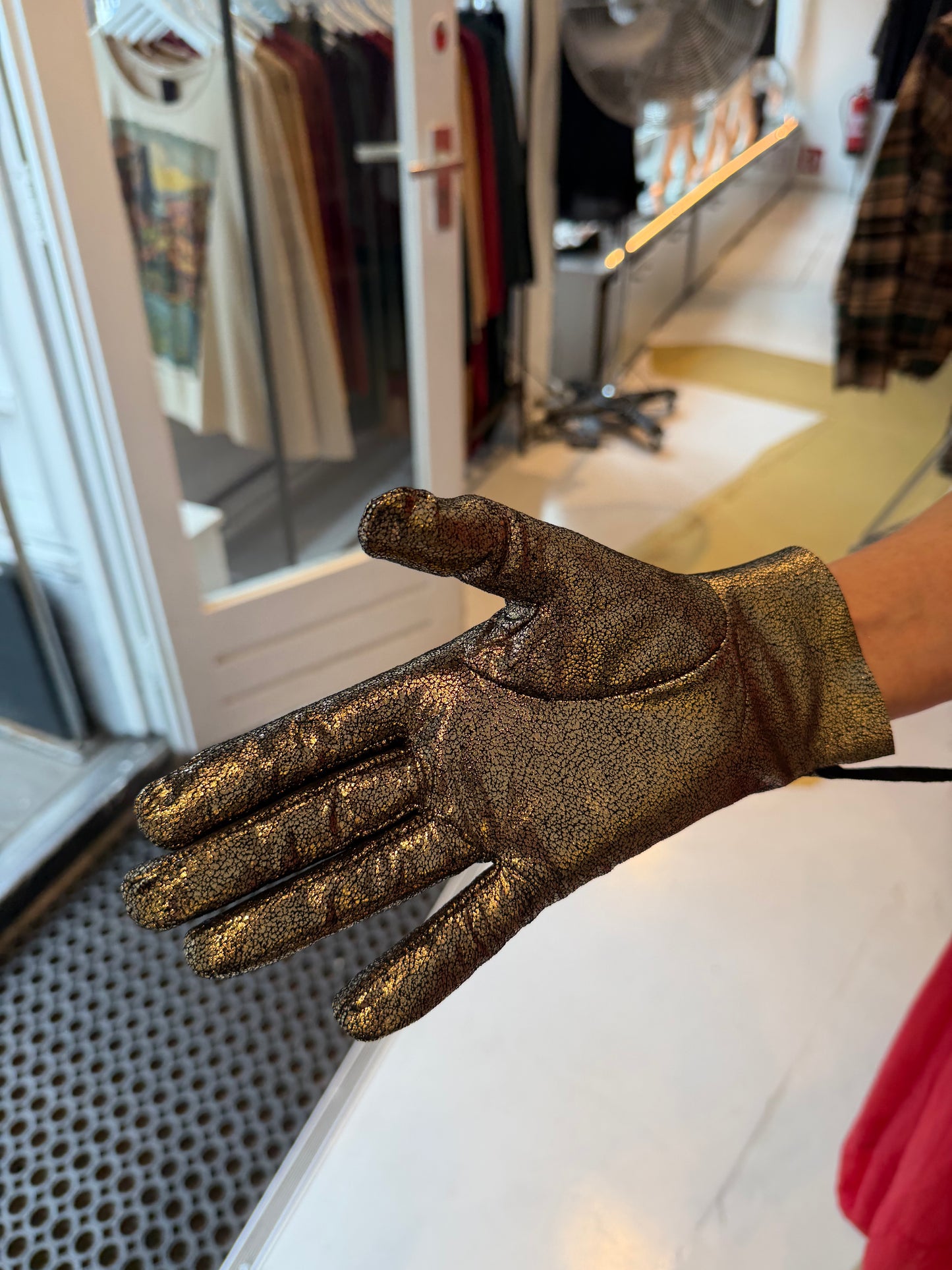 Rundholz Mainline Leather Gloves Sparkle Black