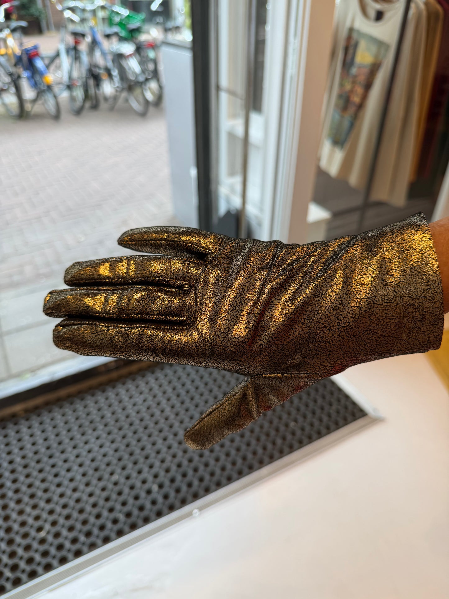 Rundholz Mainline Leather Gloves Sparkle Black