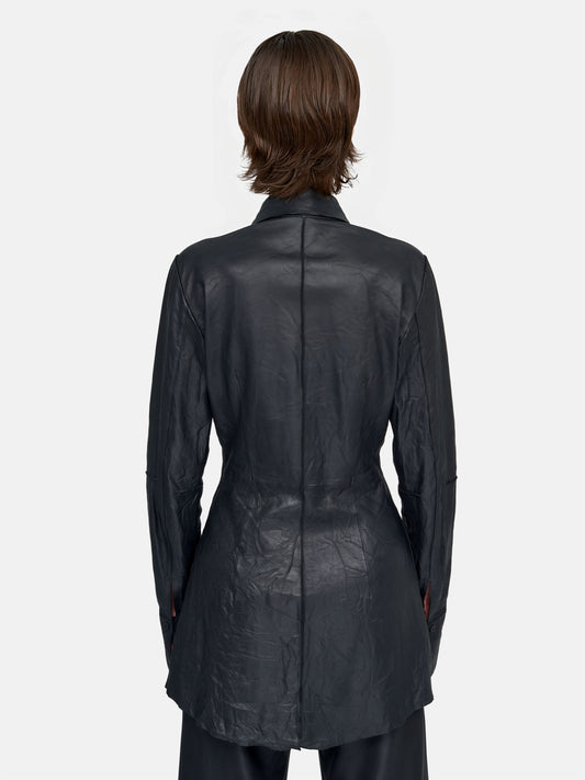 Van Der Wilt Long Waisted Blazer Chalk Crackle 15023