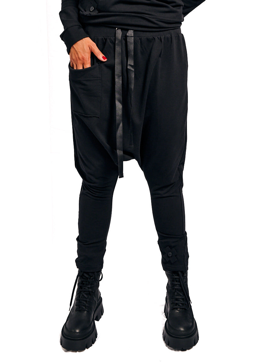 Fashion Long Pants Mens Drop Crotch Harem Trousers Hip Hop Solid Casual  Retro | eBay