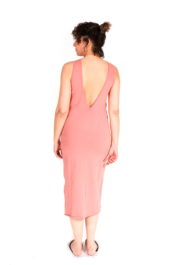 Studio B3 MINIMA Dress with V-neck at Back in Dusty Pink